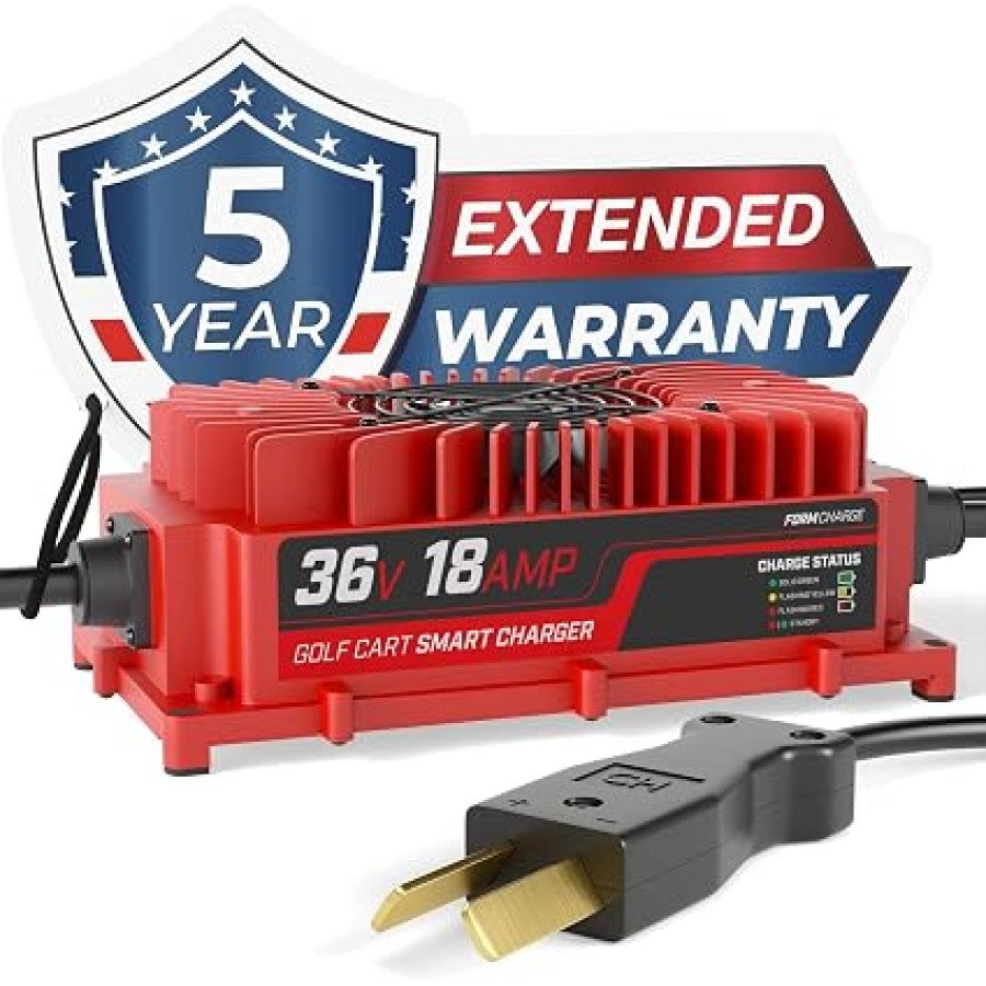 FORM 36V 18A Golf Cart Battery Charger with Crowfoot Plug — image 1
