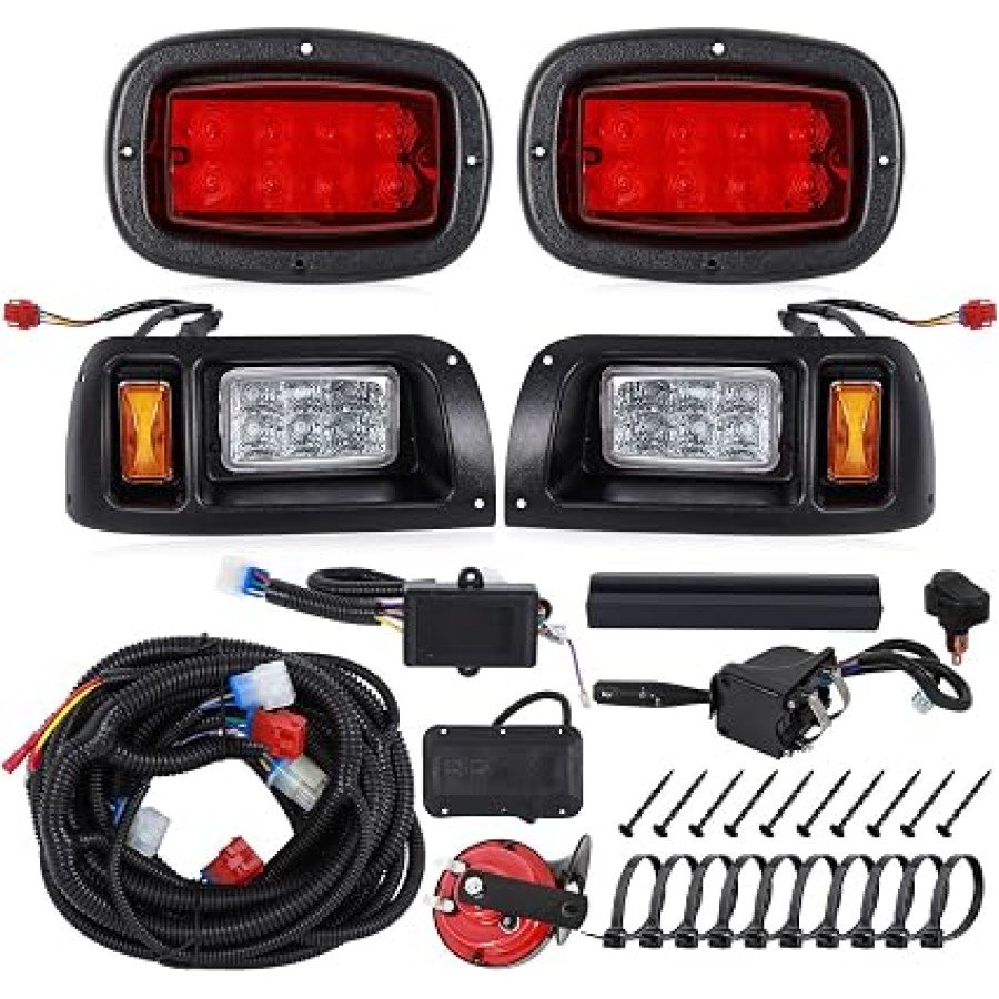 Lochnchn LED Headlight and Tail Light Kit for Club Car DS Golf Carts, 1993-Up — image 1