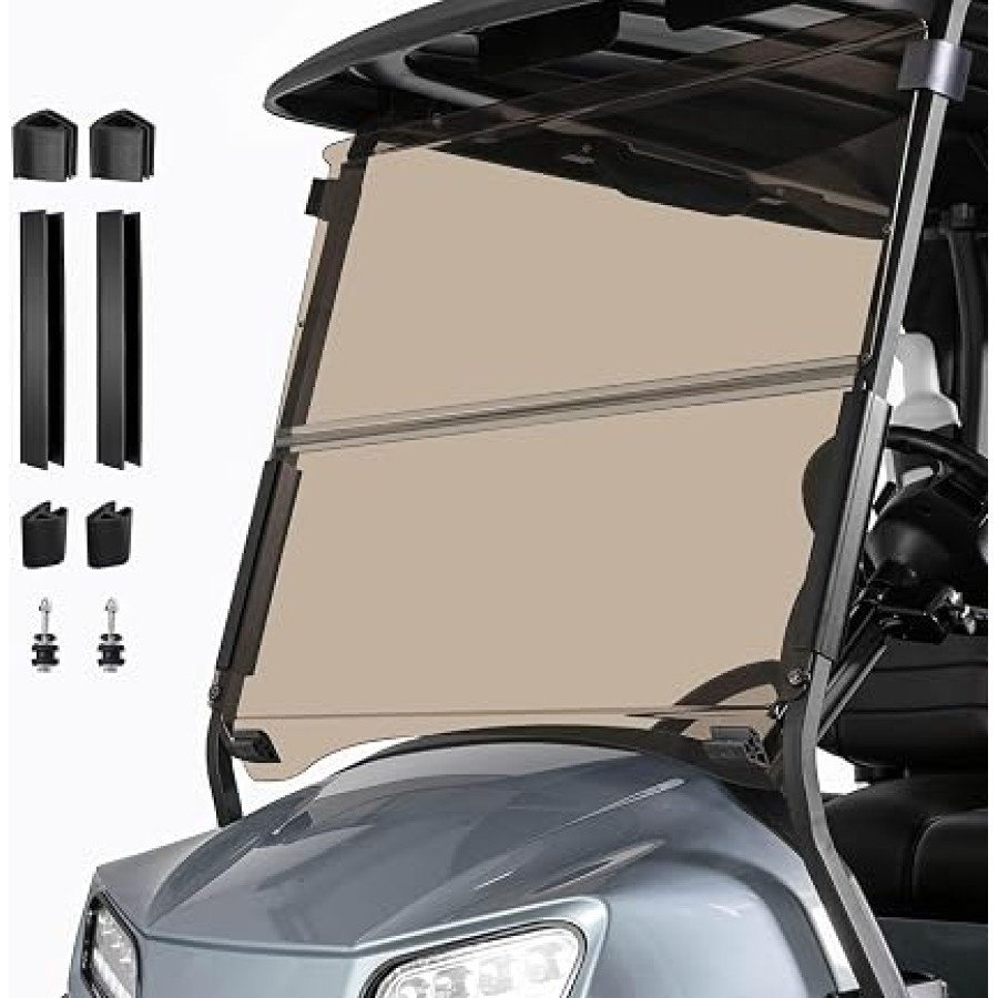 Cartalia Folding Golf Cart Windshield for Club Car Precedent, Tempo and Onward, 5mm — image 1