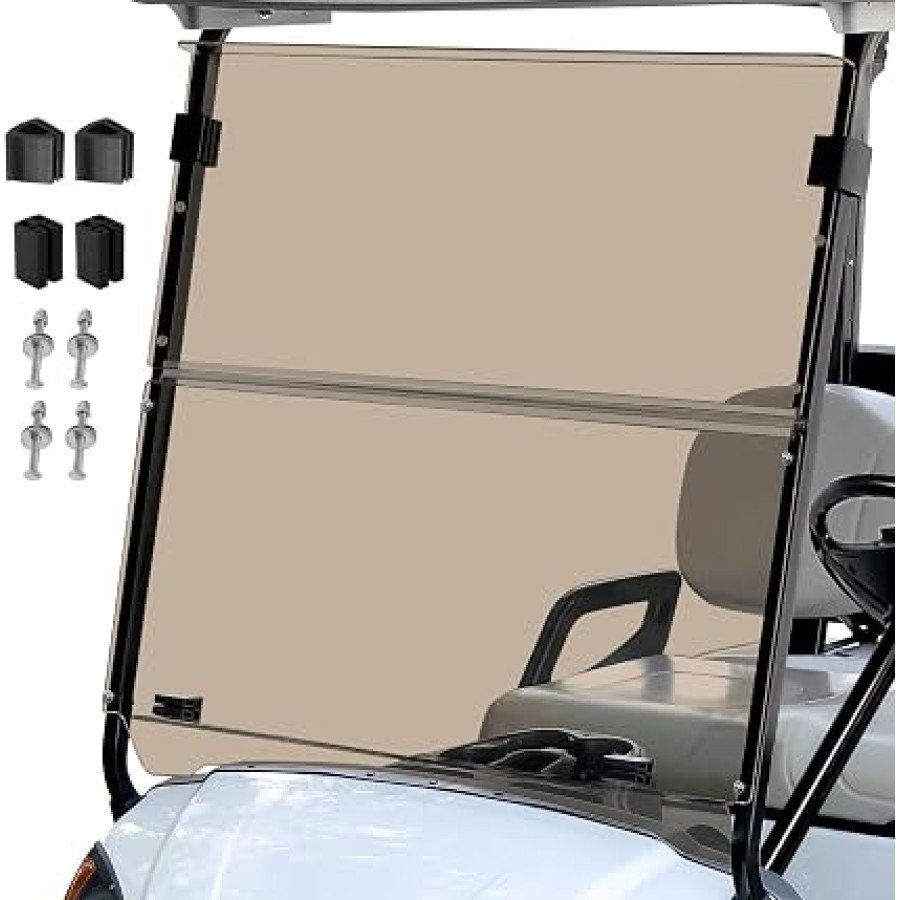 Cartalia Folding Golf Cart Windshield for Yamaha G29/Drive, 2007-2016, 5mm Acrylic — image 1