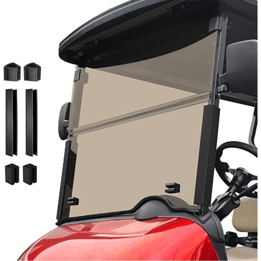 Cartalia Folding Golf Cart Windshield for EZGO RXV, 5mm, 2008 Onwards — image 1