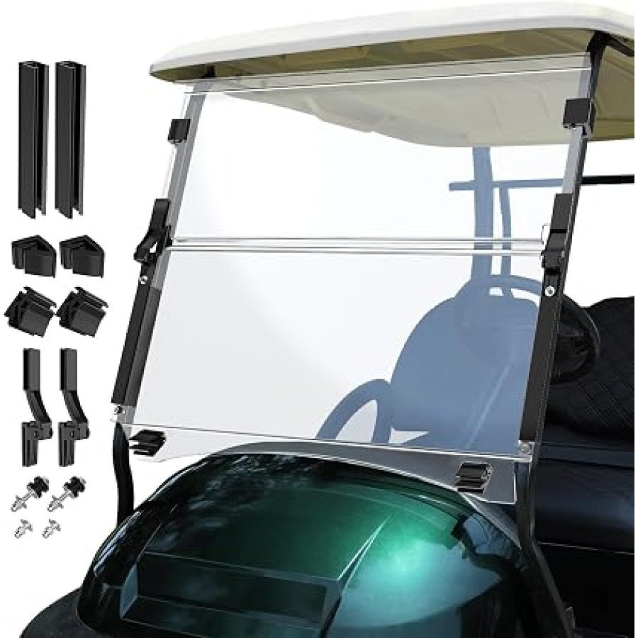ENEKERP Folding Golf Cart Windshield for Club Car Precedent, Tempo and Onward, 2004 and Later — image 1