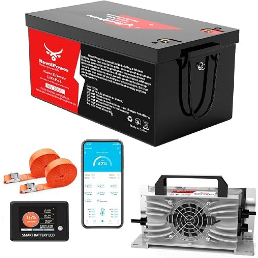 NewtiPower 36V 100Ah Golf Cart Lithium Battery — image 1