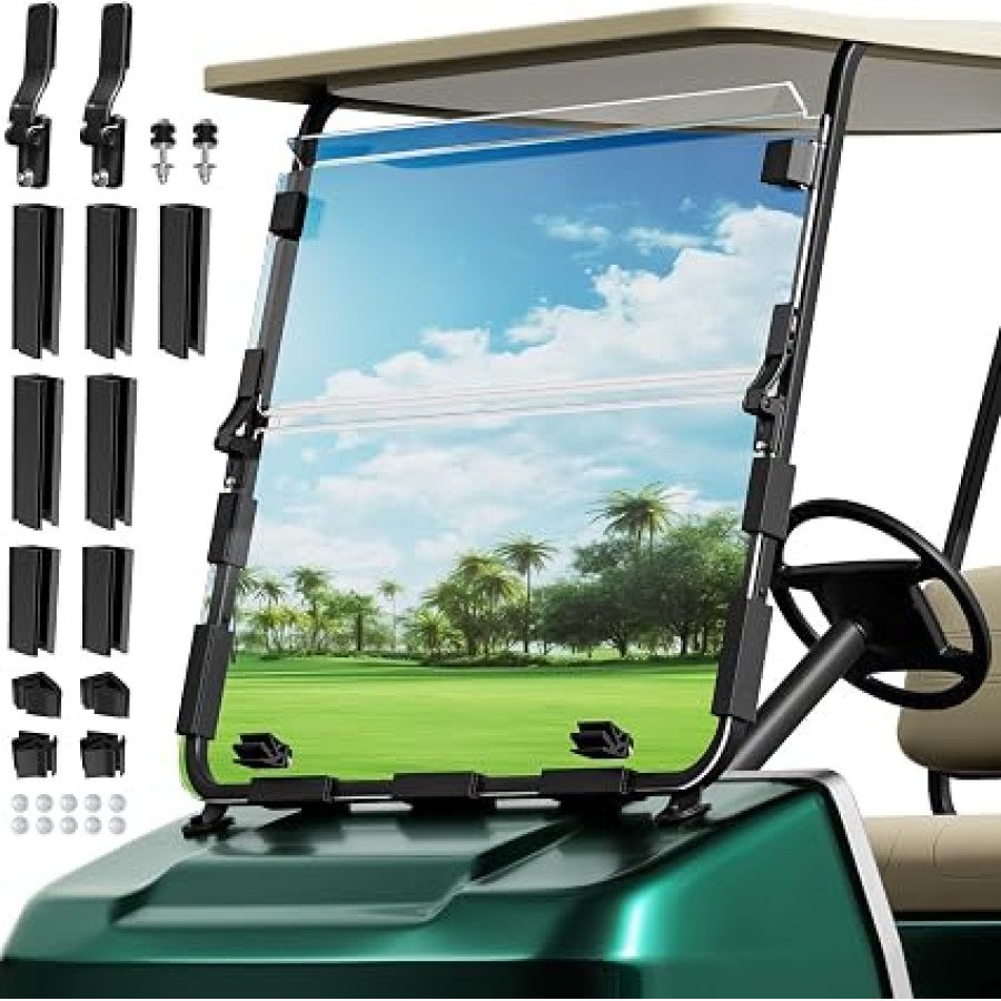 ENEKERP Folding Golf Cart Windshield for Club Car DS 1982–2000 — image 1