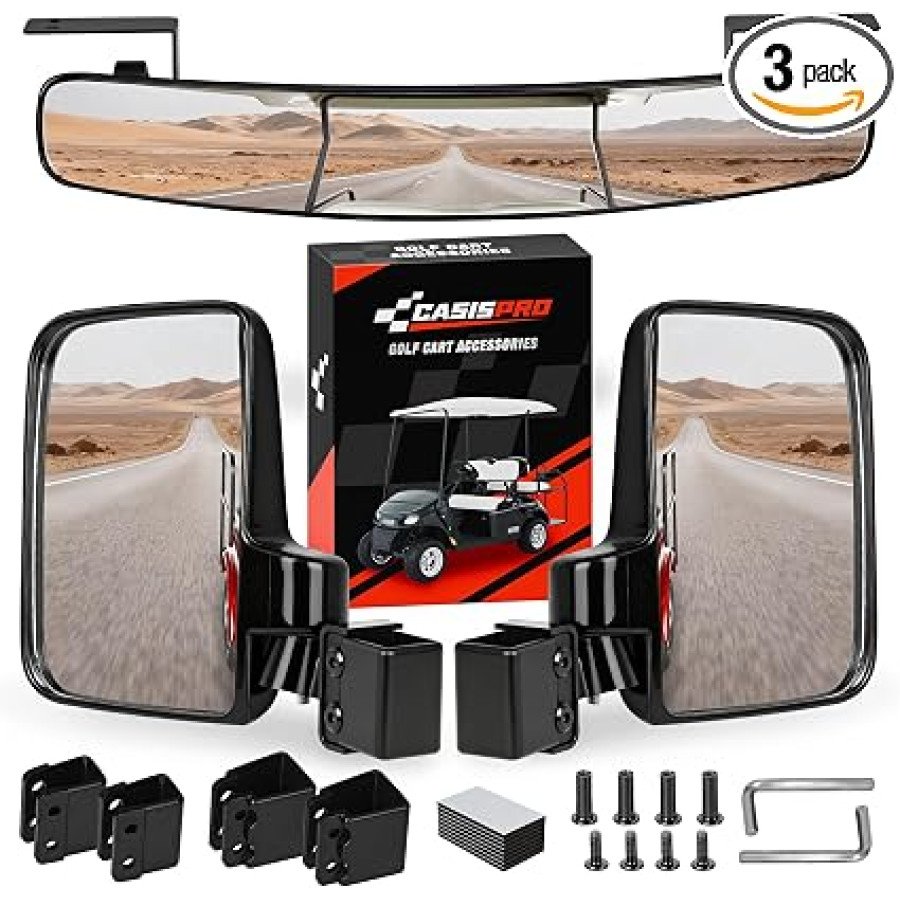 CASISPRO Golf Cart Side and Rearview Mirror Kit — image 1