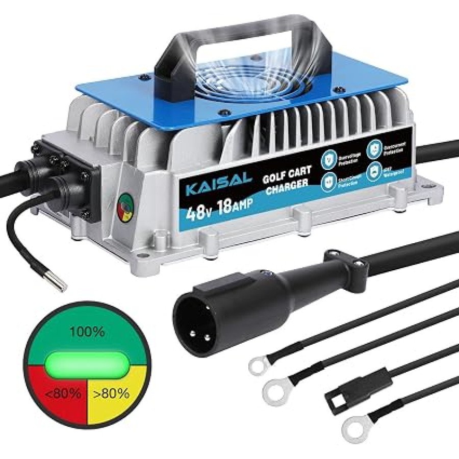 KAISAL 48V 18A Smart Charger for Club Car Golf Carts — image 1