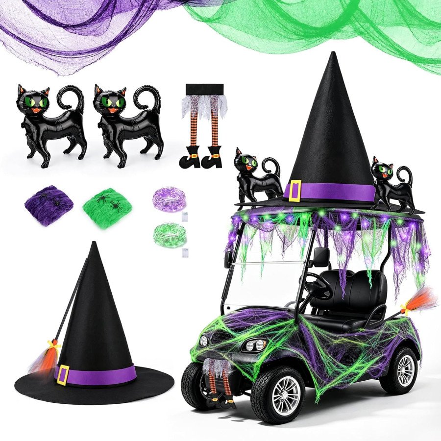 Tryly Witch Theme Golf Cart Decoration Kit with Tinsel Garland — image 1